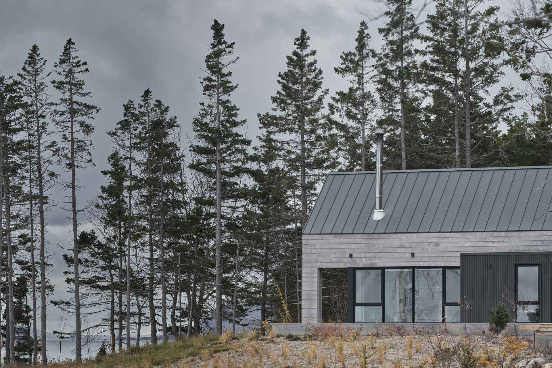 A Collection of Prefab Cabins on the Coast of Canada